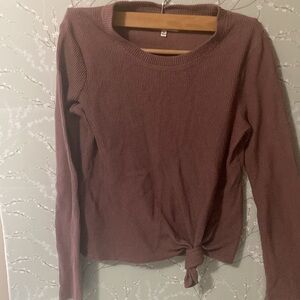 Texture and thread madewell long sleeved mauve top